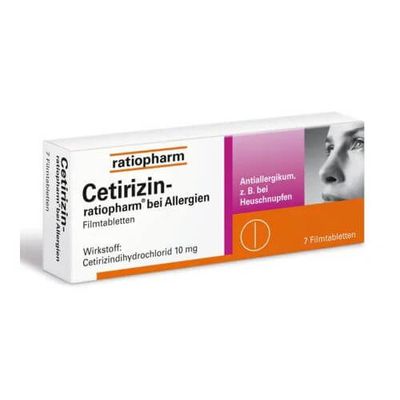 CETIRIZIN ratiopharm b.Allerg.10 mg Filmtabletten