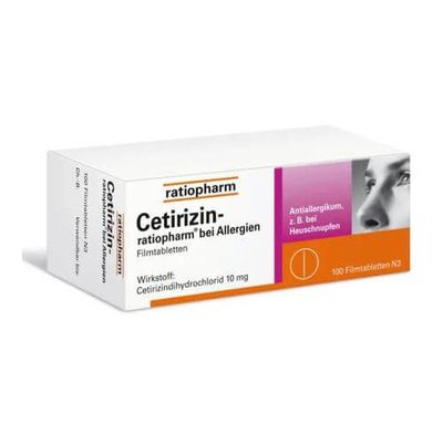 CETIRIZIN ratiopharm b.Allerg.10 mg Filmtabletten