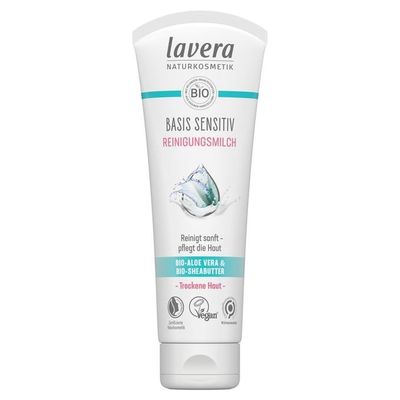 LAVERA basis sensitiv Reinigungsmilch Bio-Aloe Vera &amp; Bio-Sheabutter